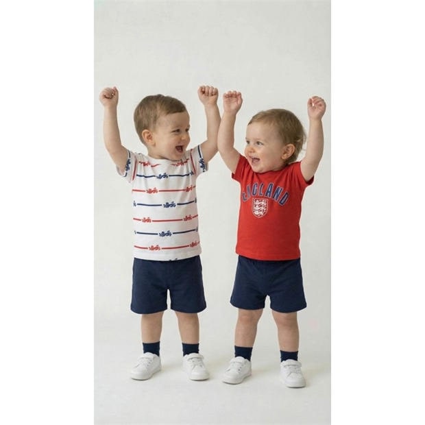 Red/White/Navy - Team - England Two Pack Graphic T-Shirts
