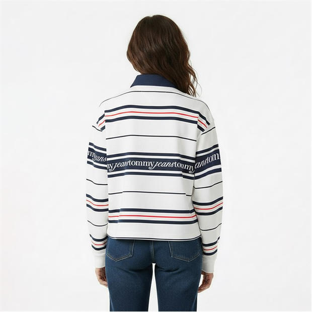 Ecru - Tommy Jeans - Women's Rugby Polo Shirt