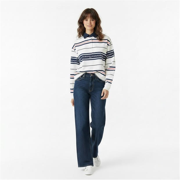 Ecru - Tommy Jeans - Women's Rugby Polo Shirt