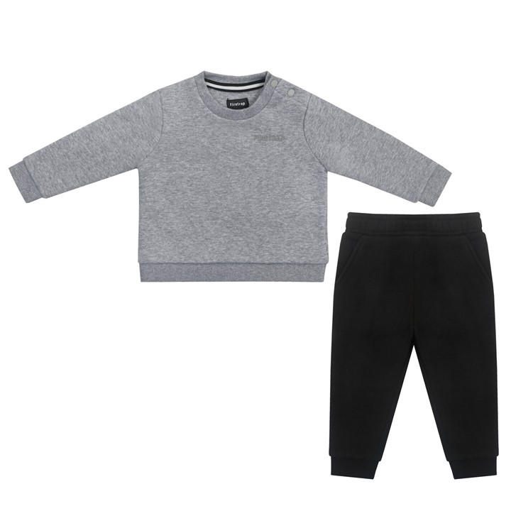 Firetrap Boys Grey Baby 2Pc Jogger Set in Size 0 - 6 Months, Sports Direct