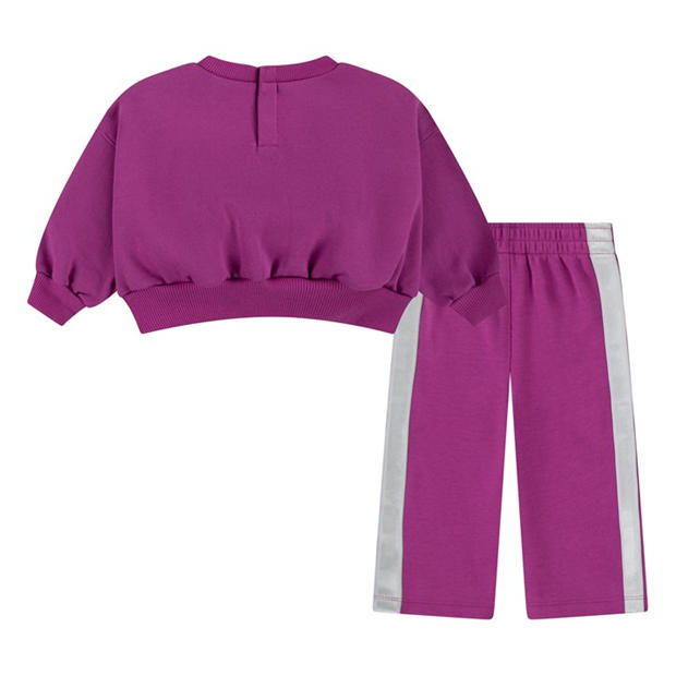 Hot Fuchsia - Nike - Kids' Shine Crew Pant Top and Trouser Pyjama Set