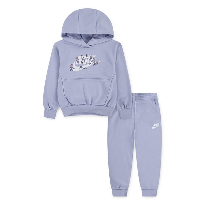 Nike Girls Purple Kids' Overhead Hoodie Jogger Fleece Tracksuit in Size 6 - 9 Months, Sports Direct