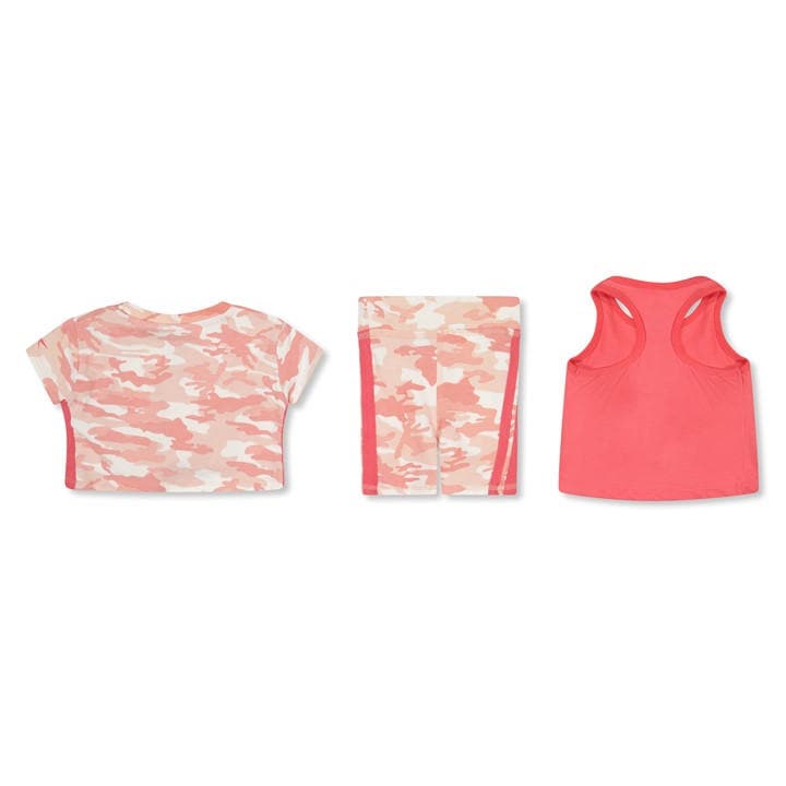 Reebok Girls Pink Kids' Camo Bike T-Shirt in Size 9 - 12 Months, Sports Direct