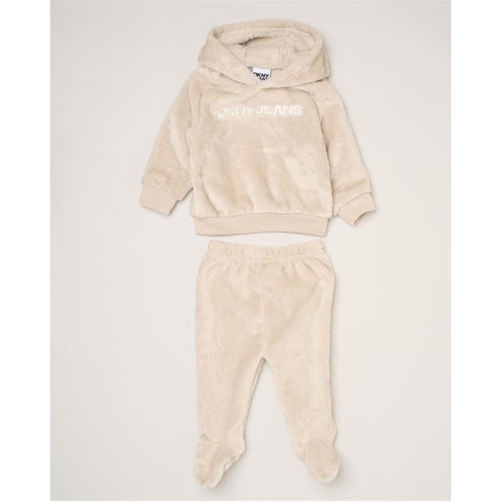 Dkny  Kids Cream Jeans Hoodie And Trousers in Size 0 - 3 Months, Sports Direct
