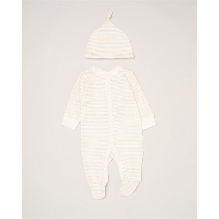 Dkny  Kids Cream Jeans All In One And Hat in Size 0 - 3 Months, Sports Direct