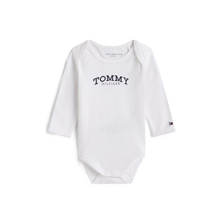 Tommy Hilfiger  Kids White ' Monotype Body Onesie in Size 6 - 9 Months, Sports Direct