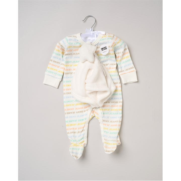 Dkny  Kids Cream Jeans All In One And Comforter in Size 0 - 3 Months, Sports Direct
