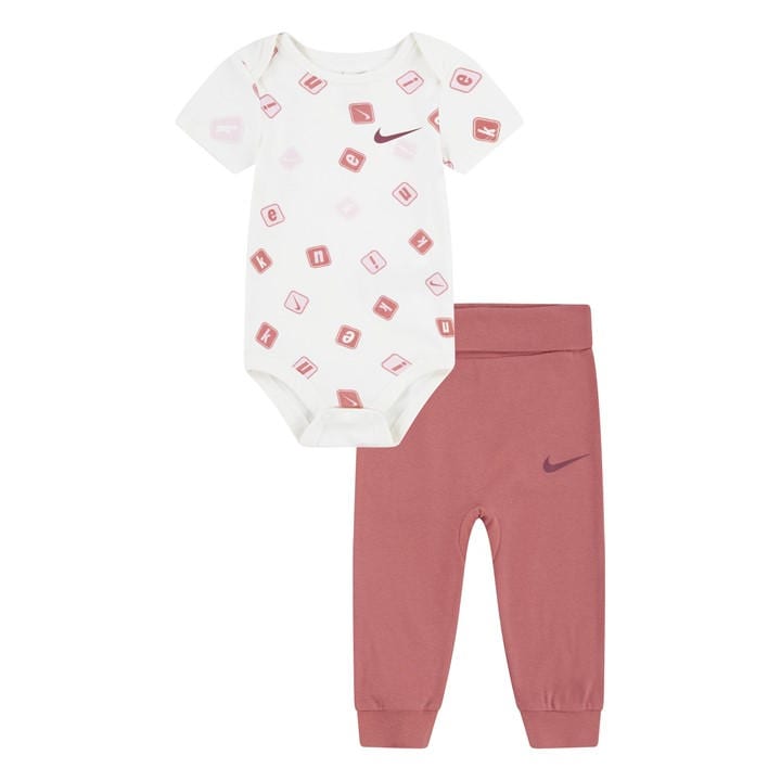 Nike  Kids Red Kids' Aop Bodysuit Legging Set in Size 0 - 3 Months, Sports Direct