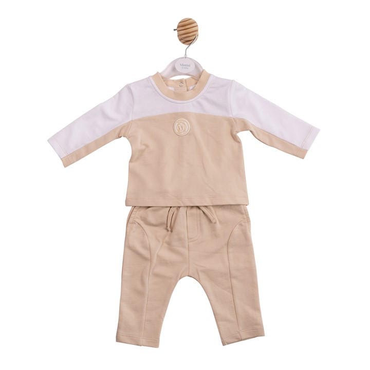 Mintini Baby Baby Top And Trouser Set Beige Medium - Image 3