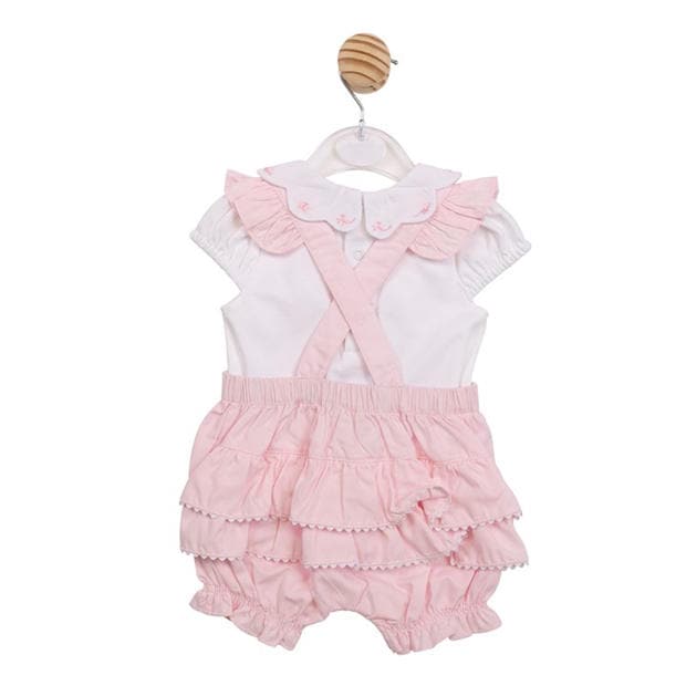 White/Pink - Mintini Baby - Baby Top and Bloomer Set