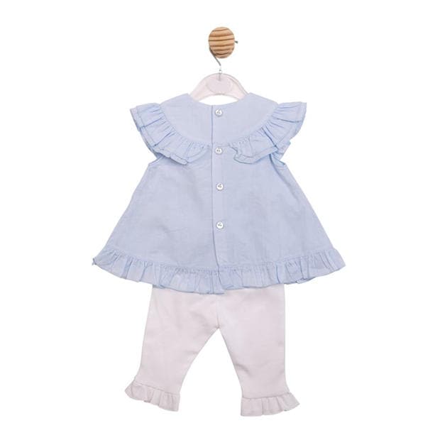 Blue/White - Mintini Baby - Baby Dress and Legging Set