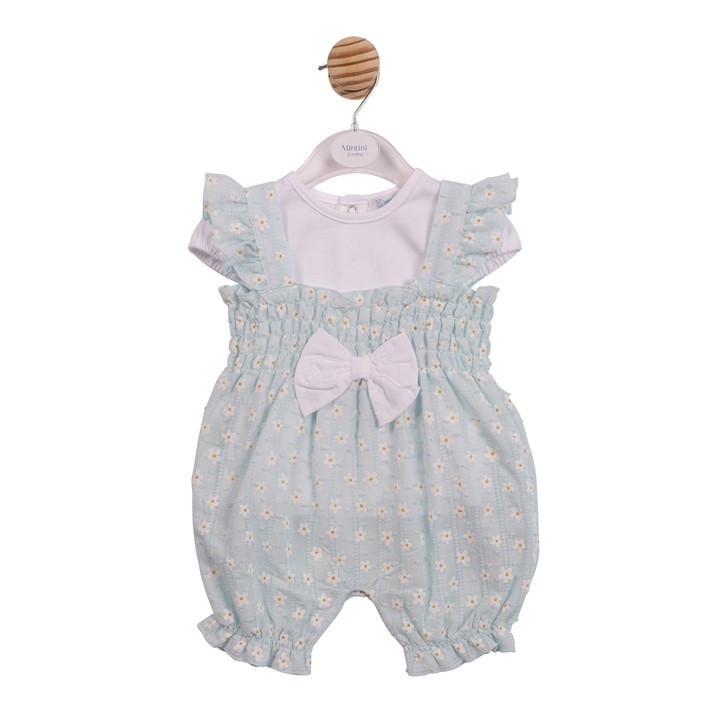 Mintini Baby Girls Green Kids' Top And Sunromper Pyjama Set in Size 9 - 12 Months, Sports Direct