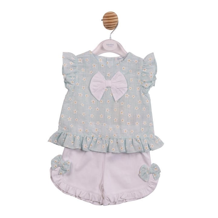 Mintini Baby Girls Green Kids' Tunic And Shorts Set in Size 9 - 12 Months, Sports Direct