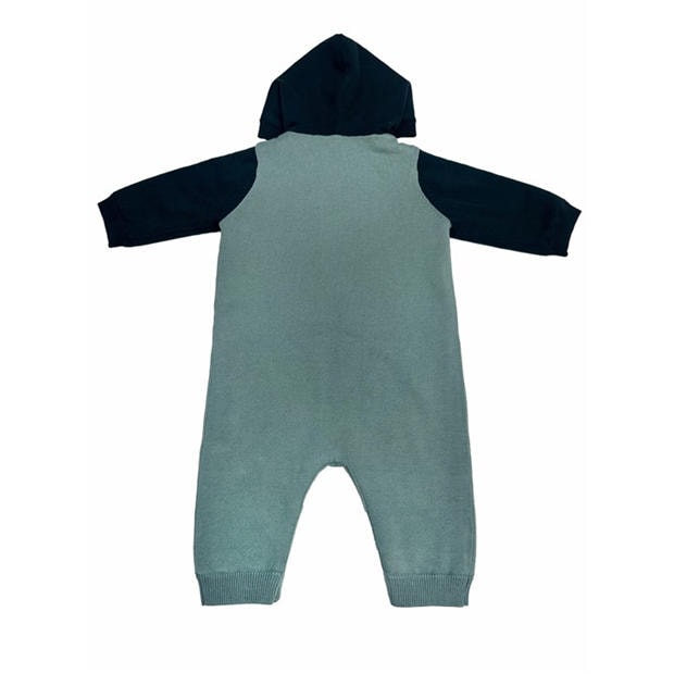 Trellis - Pretty Green - Kids' Cotton Long Sleeve Pram Suit