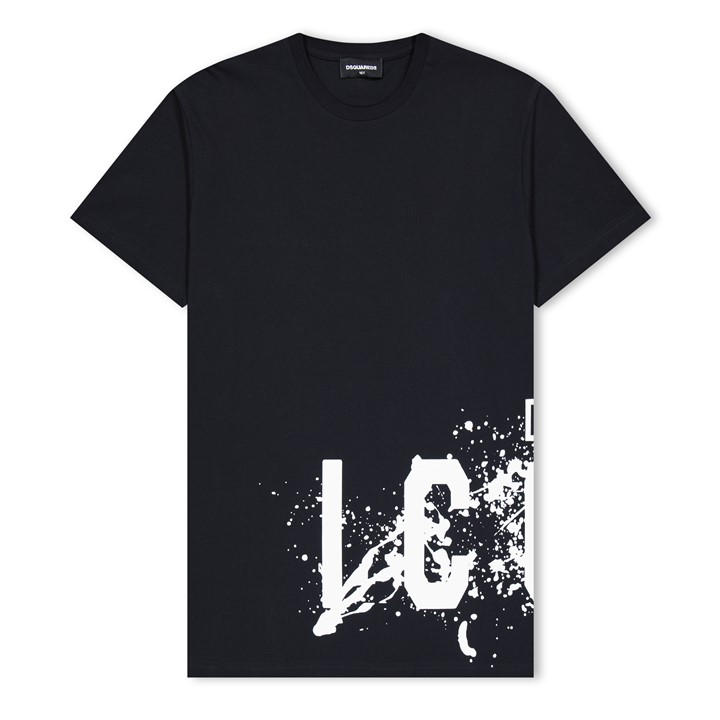 Dsquared2  Kids Black Icon T-Shirt  in Size 3 - 4 Years, Sports Direct