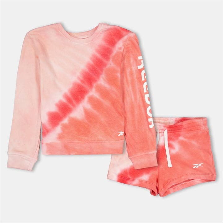 Reebok Girls  Tie Dye Top And Shorts Set in Size 18 - 24 Months, Sports Direct