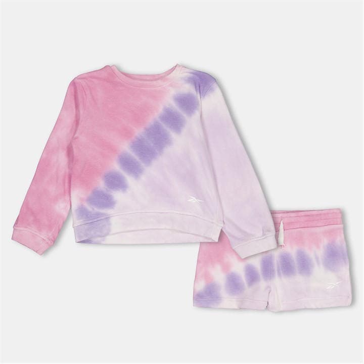 Reebok Girls  Tie Dye Top And Shorts Set in Size 12 - 18 Months, Sports Direct