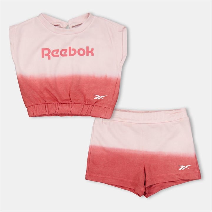 Reebok Girls  Ombre Top And Shorts Set in Size 9 - 12 Months, Sports Direct
