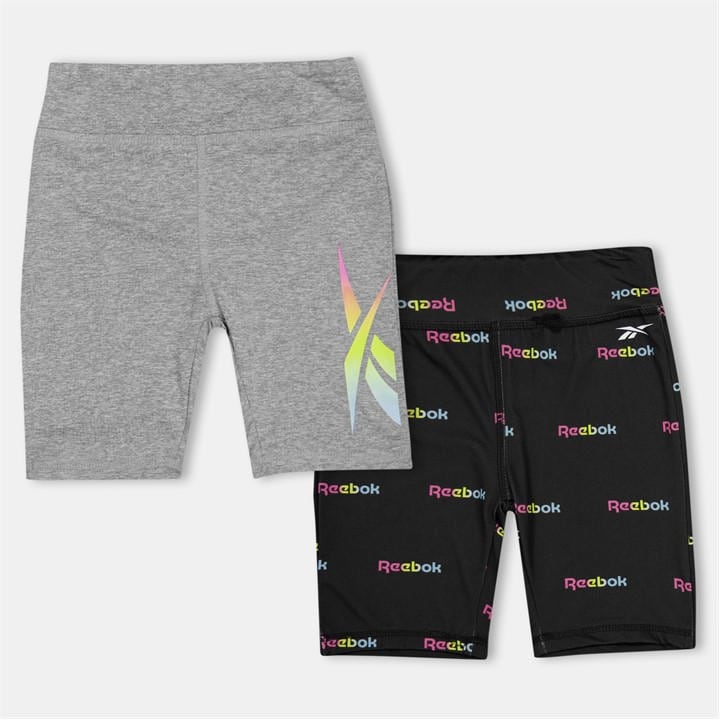 Reebok Girls Black Jersey Jogger Shorts in Size 18 - 24 Months, Sports Direct