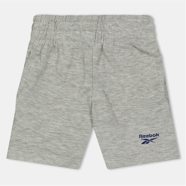 Reebok Boys Grey Jersey Jogger Shorts in Size 18 - 24 Months, Sports Direct