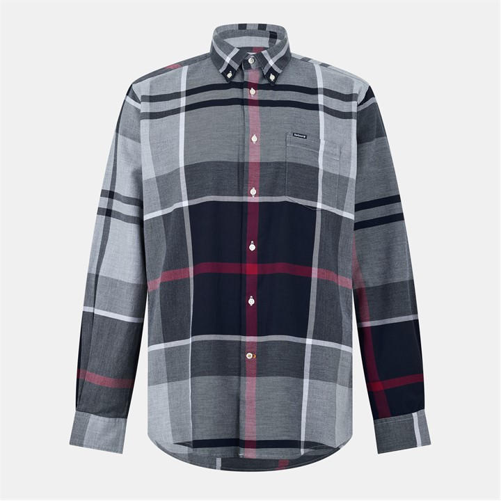 Barbour Men' Blue Dunoon Long Sleeved Shirt in Size S, Sports Direct