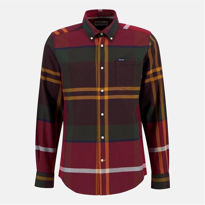 Barbour Men's  Dunoon Long Sleeved Shirt in Size XL, Sports Direct