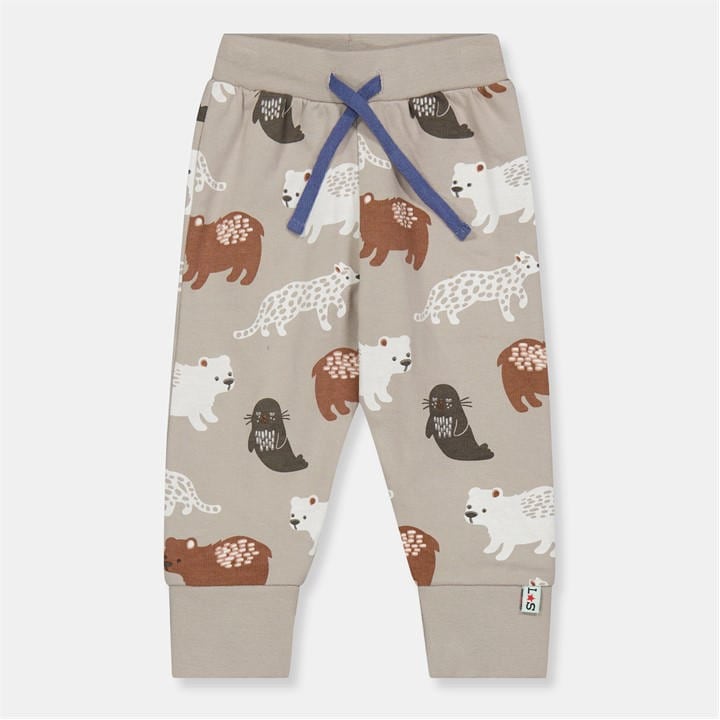 Lilly And Sid Boys Grey Lilly & Sid coloured Mixed Animal Print Joggers in Size 3 - 6 Months, Sports Direct