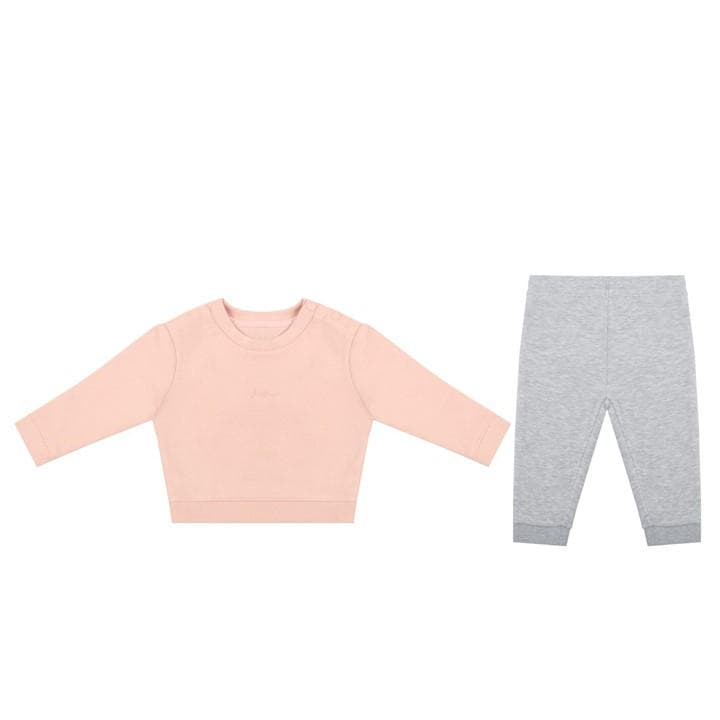 Firetrap Girls Pink Baby 2Pc Jogger Set in Size 12 - 18 Months, Sports Direct