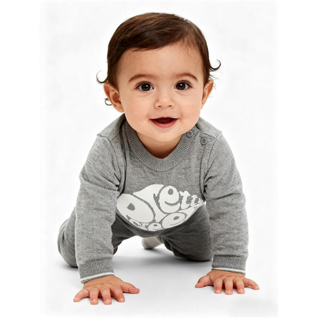 Grey Marl - Pretty Green - Kids' Top and Trouser Pyjama Set