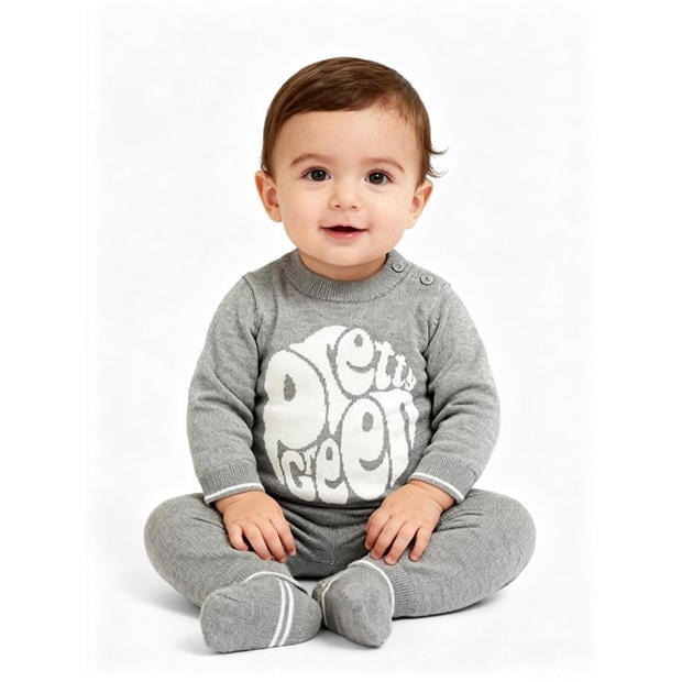 Grey Marl - Pretty Green - Kids' Top and Trouser Pyjama Set