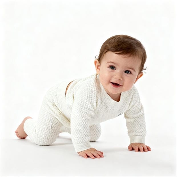 Off White - Jack Wills - Kids Pointelle Cotton Long Sleeve Pyjama Set