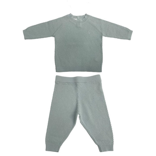 Baby Blue - Jack Wills - Kids' Pointelle Cotton Long Sleeve Pyjama Set