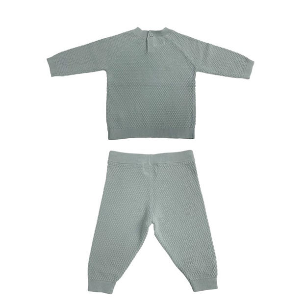 Baby Blue - Jack Wills - Kids' Pointelle Cotton Long Sleeve Pyjama Set