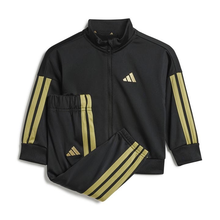 Adidas  Kids Black 3-Stripe Essentials Climacool Track Suit  in Size 0 - 3 Months, Sports Direct