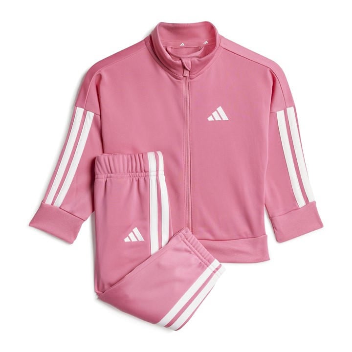 Adidas  Kids Pink 3-Stripe Essentials Climacool Track Suit  in Size 3 - 6 Months, Sports Direct