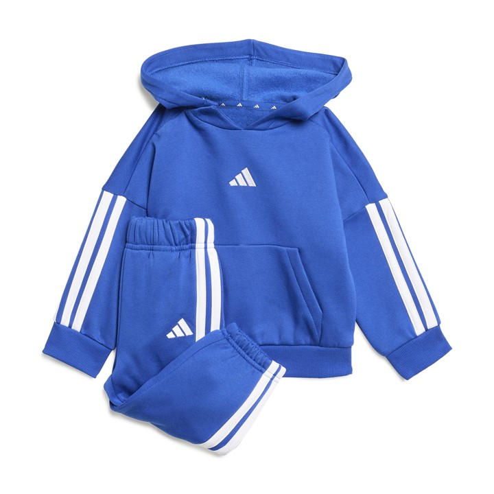 Adidas  Kids Blue 3-Stripe Essentials Joggers Set  in Size 9 - 12 Months, Sports Direct