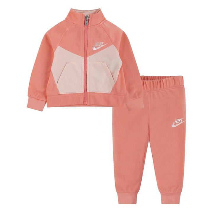 Nike Girls Pink Nsw Poly Tracksuit Babies in Size 6 - 9 Months, Sports Direct