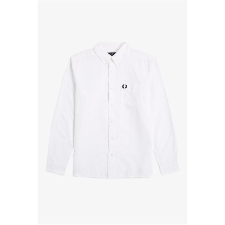 Fred Perry Men's White Oxford Shirt in Size XS, Sports Direct