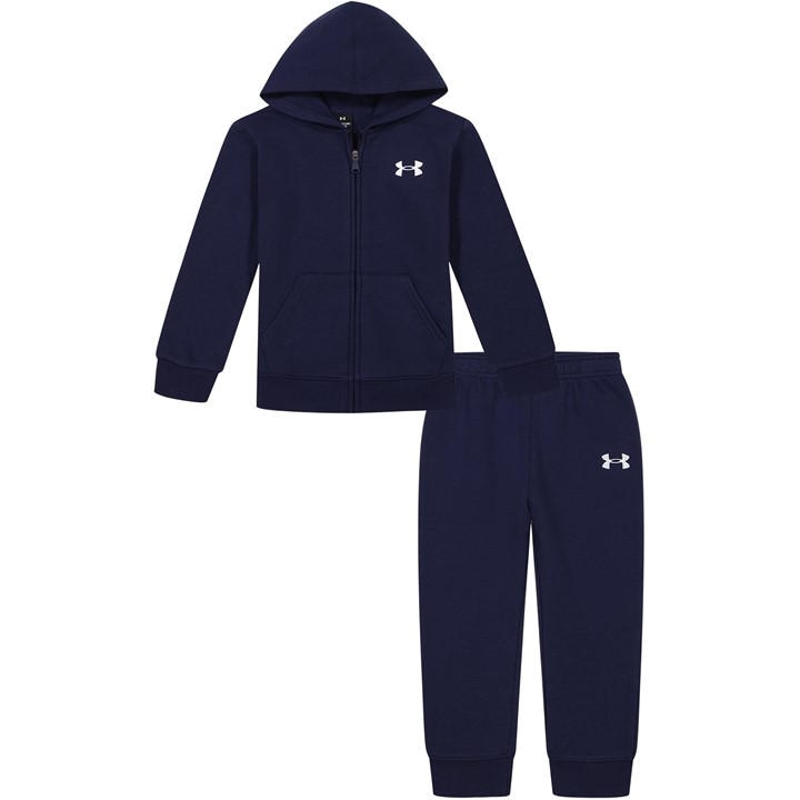 Under Armour Boys Blue Branded Logo Fz Set Baby in Size 9 - 12 Months, Sports Direct