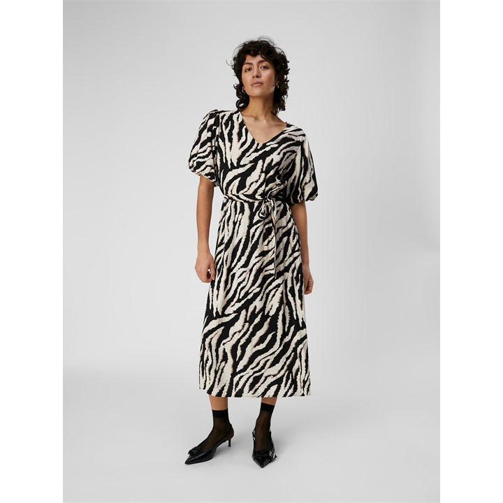 Object Women's  Jacira Midi Belted Dress in Size 8, Sports Direct