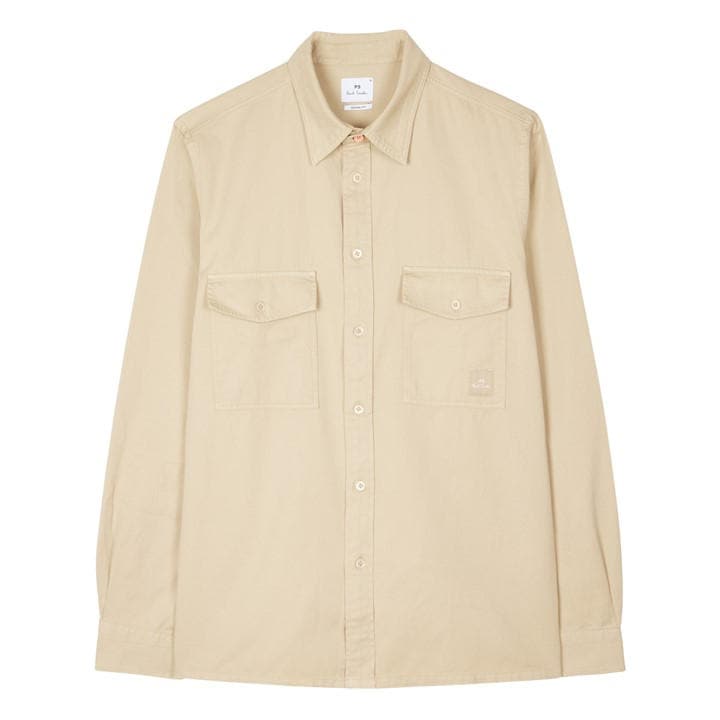 Ps Paul Smith Men's Beige Zebra Long Sleeve Overshirt in Size L, Sports Direct