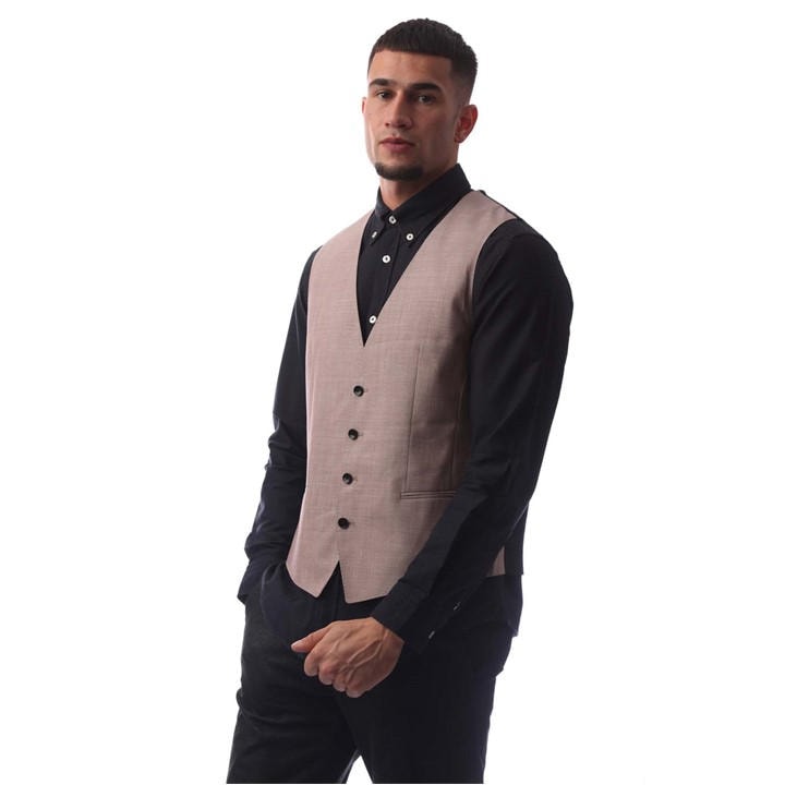 Boss Men's Pink Huge Waistcoat in Size M, Sports Direct