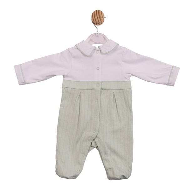 White/Pistachio - Mintini Baby - Baby All In One Clothing Set