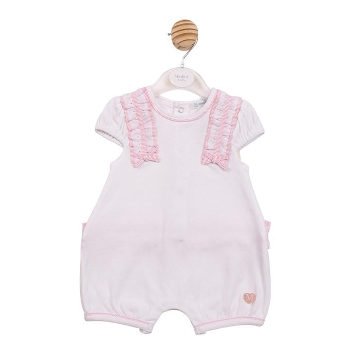 Mintini Baby Girls Pink Baby Romper in Size 6 - 9 Months, Sports Direct