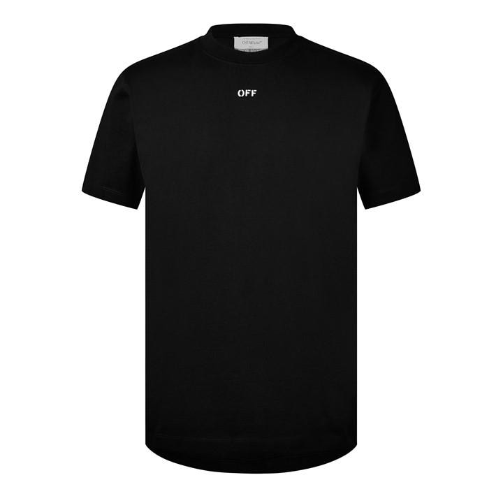 Off White Men' Black Stamp Skate Cotton Short Sleeve T-Shirt in Size S, Sports Direct