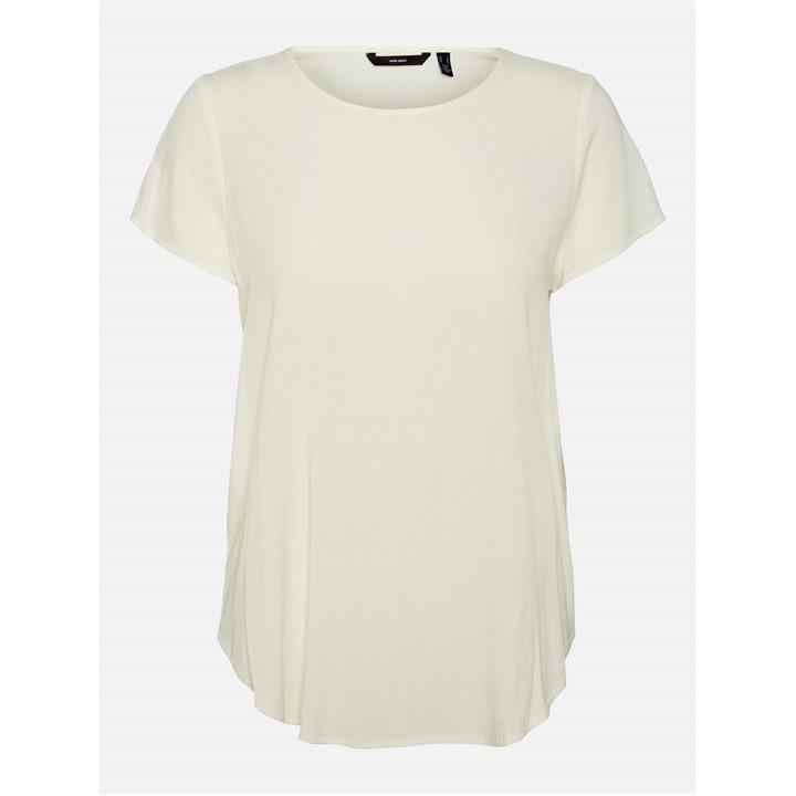 Vero Moda Women's White Vm Short Sleeve Blouse in Size 12, Sports Direct