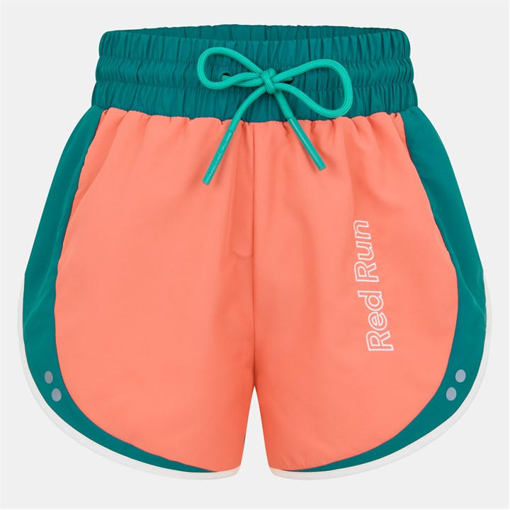 Red Run Women's Pink Colourblock Running Shorts