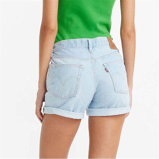Blue - Levis - Levis 501 Rolled Short Glaring Tailored Womens