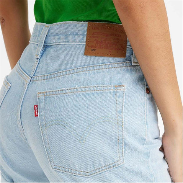 Blue - Levis - Levis 501 Rolled Short Glaring Tailored Womens