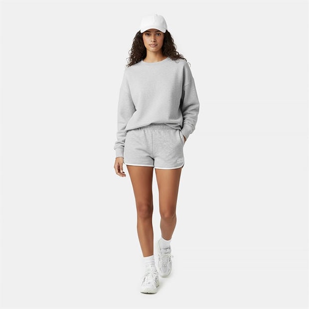 Grey Marl - Jack Wills - Women's Fleece Jogger Shorts